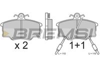 BREMSI BP2339 - Sistema de frenos: LUCAS GIRLING<br>Lado de montaje: Eje trasero<br>Altura [mm]: 45<br>Longitud [mm]: 87,6<br>Espesor [mm]: 14,4<br>Número de WVA: 21102<br>Número de WVA: 21103<br>