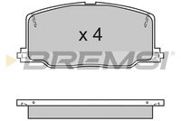 BREMSI BP2411 - Juego de pastillas de freno