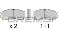 BREMSI BP2509 - Sistema de frenos: SUMITOMO<br>Lado de montaje: Eje delantero<br>Altura [mm]: 52,1<br>Longitud [mm]: 127,9<br>Espesor [mm]: 16,7<br>Número de WVA: 21474<br>Número de WVA: 21745<br>Número de WVA: 21746<br>Número de WVA: 21747<br>