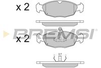 BREMSI BP2520 - Lado de montaje: Eje delantero<br>Espesor [mm]: 17<br>Altura 1 [mm]: 48<br>Altura 2 [mm]: 58<br>Contacto avisador de desgaste: preparado para indicador desgaste<br>Artículo complementario/Información complementaria: sin accesorios<br>Sistema de frenos: Teves<br>Ancho 1 [mm]: 140<br>Ancho 2 [mm]: 141<br>Artículo complementario / información complementaria 2: con clip de émbolo<br>Número de WVA: 20547<br>Número de WVA: 21353<br>