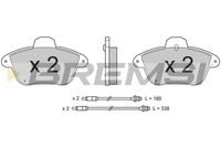 BREMSI BP2521 - Sistema de frenos: CITROEN<br>Lado de montaje: Eje trasero<br>Altura [mm]: 75<br>Longitud [mm]: 83<br>Espesor [mm]: 16<br>Número de WVA: 20389<br>