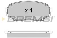 BREMSI BP2571 - Juego de pastillas de freno