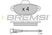 BREMSI BP2626 - Sistema de frenos: BENDIX<br>Lado de montaje: Eje delantero<br>Altura [mm]: 54<br>Longitud [mm]: 114,9<br>Espesor [mm]: 17<br>Número de WVA: 21365<br>