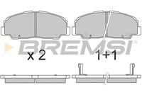 BREMSI BP2639 - Sistema de frenos: AKEBONO<br>Lado de montaje: Eje delantero<br>Altura [mm]: 52,2<br>Longitud [mm]: 127,9<br>Espesor [mm]: 13<br>Número de WVA: 21712<br>