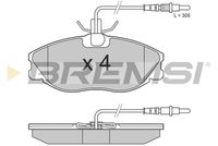 BREMSI BP2683 - Sistema de frenos: BENDIX<br>Lado de montaje: Eje trasero<br>Altura [mm]: 55<br>Longitud [mm]: 105<br>Espesor [mm]: 11<br>Número de WVA: 20635<br>Número de WVA: 20790<br>Número de WVA: 20859<br>Número de WVA: 20860<br>