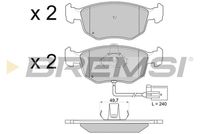 BREMSI BP2707 - Juego de pastillas de freno