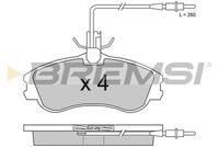 BREMSI BP2711 - Lado de montaje: Eje delantero<br>año construcción desde: 08/2000<br>Ancho [mm]: 137<br>Espesor [mm]: 19<br>Altura [mm]: 52<br>Contacto avisador de desgaste: excl. contacto de avisador de desgaste<br>Artículo complementario/Información complementaria: con accesorios<br>Sistema de frenos: Bosch<br>Artículo complementario / información complementaria 2: con tornillos pinza freno<br>Número de WVA: 23954<br>