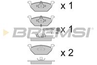 BREMSI BP2848 - Sistema de frenos: LUCAS GIRLING<br>Lado de montaje: Eje trasero<br>Altura [mm]: 52,9<br>Longitud [mm]: 87<br>Espesor [mm]: 15<br>Número de WVA: 23554<br>