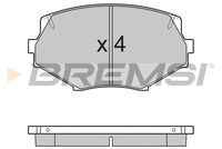 BREMSI BP2760 - Juego de pastillas de freno