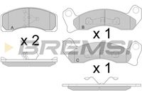 BREMSI BP2780 - Juego de pastillas de freno