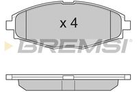 BREMSI BP2804 - Lado de montaje: Eje delantero<br>Ancho [mm]: 127<br>Espesor [mm]: 17<br>Altura [mm]: 48<br>Contacto avisador de desgaste: excl. contacto de avisador de desgaste<br>Artículo complementario/Información complementaria: sin accesorios<br>Sistema de frenos: Akebono<br>Número de WVA: 23241<br>