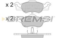 BREMSI BP2824 - Lado de montaje: Eje trasero<br>Frenos: para vehículos con freno de disco en eje trasero<br>Ancho [mm]: 87<br>Espesor [mm]: 14<br>Altura [mm]: 43<br>Contacto avisador de desgaste: excl. contacto de avisador de desgaste<br>Artículo complementario/Información complementaria: sin accesorios<br>Sistema de frenos: Lucas<br>Artículo complementario / información complementaria 2: con tornillos pinza freno<br>Número de WVA: 23353<br>