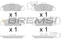 BREMSI BP2955 - Sistema de frenos: SUMITOMO<br>Lado de montaje: Eje delantero<br>Altura [mm]: 54,4<br>Longitud [mm]: 137,1<br>Espesor [mm]: 17,2<br>Número de WVA: 21725<br>Número de WVA: 21727<br>