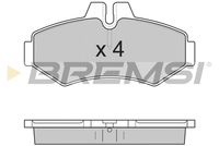 BREMSI BP2845 - Sistema de frenos: ATE<br>Lado de montaje: Eje trasero<br>Altura [mm]: 54,8<br>Longitud [mm]: 156,4<br>Espesor [mm]: 18<br>Número de WVA: 21592<br>Número de WVA: 21593<br>Número de WVA: 21661<br>