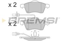 BREMSI BP2868 - Juego de pastillas de freno