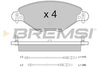 BREMSI BP2939 - Juego de pastillas de freno