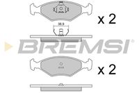 BREMSI BP2977 - Sistema de frenos: LUCAS GIRLING<br>Lado de montaje: Eje trasero<br>Altura [mm]: 52,9<br>Longitud [mm]: 87<br>Espesor [mm]: 15<br>Número de WVA: 23554<br>