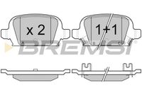 BREMSI BP2987 - Juego de pastillas de freno