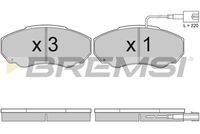 BREMSI BP2997 - Sistema de frenos: BREMBO<br>Lado de montaje: Eje trasero<br>Altura [mm]: 50<br>Longitud [mm]: 109,6<br>Espesor [mm]: 19,9<br>Número de WVA: 23921<br>