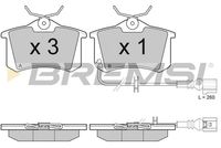 BREMSI BP3005 - Sistema de frenos: ATE<br>Lado de montaje: Eje delantero<br>Altura [mm]: 54,7<br>Longitud [mm]: 146<br>Espesor [mm]: 19,2<br>Número de WVA: 23187<br>Número de WVA: 23131<br>Número de WVA: 23188<br>Contacto avisador de desgaste: con contacto avisador de desgaste<br>Número de indicadores de desgaste [por eje]: 1<br>Longitud contacto de aviso [mm]: 140<br>