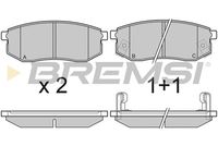 BREMSI BP3029 - Sistema de frenos: AKEBONO<br>Lado de montaje: Eje trasero<br>Altura [mm]: 45<br>Longitud [mm]: 111,5<br>Longitud 1 [mm]: 91<br>Espesor [mm]: 15,3<br>Número de WVA: 23582<br>Número de WVA: 23583<br>