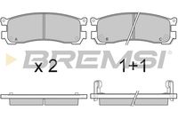 BREMSI BP3054 - Juego de pastillas de freno