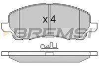 BREMSI BP3080 - Sistema de frenos: AKEBONO<br>Lado de montaje: Eje trasero<br>Altura [mm]: 45<br>Longitud [mm]: 111,5<br>Longitud 1 [mm]: 91<br>Espesor [mm]: 15,3<br>Número de WVA: 23582<br>Número de WVA: 23583<br>