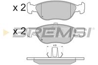 BREMSI BP3131 - Sistema de frenos: ATE<br>Lado de montaje: Eje delantero<br>Altura [mm]: 52<br>Longitud [mm]: 151,3<br>Espesor [mm]: 17,9<br>Número de WVA: 23181<br>