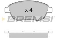 BREMSI BP3145 - Sistema de frenos: ATE<br>Lado de montaje: Eje delantero<br>Altura [mm]: 52,5<br>Altura 1 [mm]: 52,5<br>Longitud [mm]: 151,3<br>Longitud 1 [mm]: 150,1<br>Espesor [mm]: 18<br>Número de WVA: 23842<br>