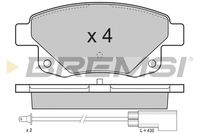 BREMSI BP3275 - Sistema de frenos: BOSCH<br>Lado de montaje: Eje delantero<br>Altura [mm]: 66,8<br>Longitud [mm]: 164,7<br>Espesor [mm]: 17,2<br>Número de WVA: 24484<br>