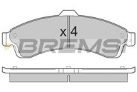 BREMSI BP3308 - Juego de pastillas de freno