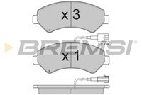 BREMSI BP3323 - Longitud [mm]: 168,9<br>Altura [mm]: 61,7<br>Espesor [mm]: 19,2<br>Sistema de frenos: Brembo<br>Contacto avisador de desgaste: con contacto avisador de desgaste<br>Número de WVA: 24469<br>Número de WVA: 24468<br>Lado de montaje: Eje delantero<br>Especificación: TRUCK FORMULA<br>