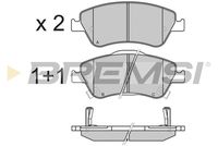 BREMSI BP3339 - Sistema de frenos: AKEBONO<br>Lado de montaje: Eje trasero<br>Altura [mm]: 42,6<br>Longitud [mm]: 98,6<br>Espesor [mm]: 14,4<br>Número de WVA: 24610<br>Número de WVA: 24611<br>Número de WVA: 24612<br>