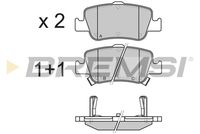 BREMSI BP3341 - Sistema de frenos: BOSCH<br>Lado de montaje: Eje delantero<br>Altura [mm]: 57,9<br>Altura 1 [mm]: 61,4<br>Longitud [mm]: 136,7<br>Espesor [mm]: 19,2<br>Número de WVA: 24122<br>Número de WVA: 24590<br>Número de WVA: 24591<br>