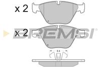 BREMSI BP3403 - Sistema de frenos: ATE<br>Lado de montaje: Eje trasero<br>Altura [mm]: 48,1<br>Altura 1 [mm]: 43,6<br>Longitud [mm]: 123<br>Espesor [mm]: 17,3<br>Número de WVA: 23926<br>Número de WVA: 23927<br>Número de WVA: 24226<br>