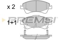 BREMSI BP3422 - Sistema de frenos: BOSCH<br>Lado de montaje: Eje trasero<br>Altura [mm]: 45,9<br>Longitud [mm]: 102,2<br>Espesor [mm]: 16,5<br>Número de WVA: 24664<br>Número de WVA: 24665<br>Número de WVA: 24666<br>