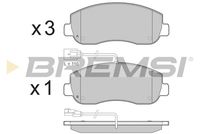 BREMSI BP3439 - Lado de montaje: Eje trasero<br>Neumáticos: para neumáticos sencillos<br>Ancho [mm]: 129<br>Espesor [mm]: 18<br>Altura [mm]: 60<br>Contacto avisador de desgaste: con contacto avisador de desgaste<br>Artículo complementario/Información complementaria: sin accesorios<br>Sistema de frenos: Brembo<br>Longitud contacto de aviso [mm]: 235<br>Número de indicadores de desgaste [por eje]: 1<br>Número de WVA: 25112<br>Número de WVA: 25113<br>