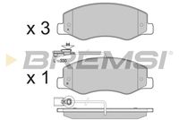BREMSI BP3440 - Juego de pastillas de freno