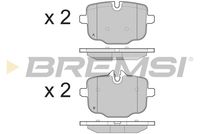 BREMSI BP3450 - Sistema de frenos: TRW<br>Lado de montaje: Eje trasero<br>Altura [mm]: 56<br>Altura 1 [mm]: 63<br>Longitud [mm]: 106<br>Espesor [mm]: 18<br>Número de WVA: 24561<br>Número de WVA: 24562<br>