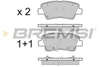 BREMSI BP3471 - Sistema de frenos: MANDO<br>Lado de montaje: Eje delantero<br>Altura [mm]: 58,2<br>Longitud [mm]: 130<br>Espesor [mm]: 16,8<br>Número de WVA: 23966<br>Número de WVA: 23987<br>Número de WVA: 23988<br>