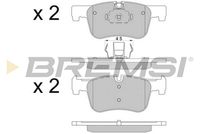 BREMSI BP3503CE - Sistema de frenos: ATE<br>Lado de montaje: Eje delantero<br>Altura [mm]: 61,7<br>Longitud [mm]: 155,8<br>Longitud 1 [mm]: 156,8<br>Espesor [mm]: 18,2<br>Número de WVA: 25506<br>Número de WVA: 25507<br>