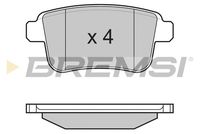 BREMSI BP3368 - Juego de pastillas de freno