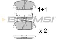 BREMSI BP3530 - Sistema de frenos: BOSCH<br>Lado de montaje: Eje delantero<br>Altura [mm]: 60<br>Longitud [mm]: 132,8<br>Espesor [mm]: 17,9<br>Número de WVA: 25692<br>Número de WVA: 25693<br>Número de WVA: 25694<br>Número de WVA: 25708<br>Número de WVA: 25709<br>