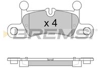 BREMSI BP3585 - Sistema de frenos: BREMBO<br>Lado de montaje: Eje delantero<br>Altura [mm]: 94,4<br>Longitud [mm]: 209,5<br>Espesor [mm]: 17<br>Número de WVA: 24685<br>