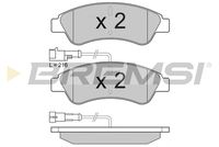 BREMSI BP3612 - Longitud [mm]: 169,1<br>Altura [mm]: 69,4<br>Sistema de frenos: Brembo<br>Contacto avisador de desgaste: con contacto avisador de desgaste<br>Número de WVA: 24466<br>Número de WVA: 24467<br>Lado de montaje: Eje delantero<br>Especificación: TRUCK FORMULA<br>Espesor [mm]: 19,1<br>