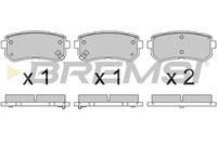 BREMSI BP3614 - Sistema de frenos: MANDO<br>Lado de montaje: Eje delantero<br>Altura [mm]: 56,7<br>Longitud [mm]: 130<br>Espesor [mm]: 16,8<br>Número de WVA: 25187<br>Número de WVA: 25188<br>Número de WVA: 25189<br>