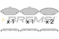 BREMSI BP3641 - Tipo de freno: Discos<br>Longitud [mm]: 129,3<br>Altura [mm]: 81,8<br>Espesor [mm]: 18,5<br>Sistema de frenos: Brembo<br>Lado de montaje: Eje delantero<br>