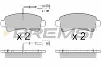 BREMSI BP3681 - Tipo de freno: Discos<br>Longitud [mm]: 136,9<br>Altura [mm]: 49<br>Espesor [mm]: 19<br>Sistema de frenos: Bosch<br>Contacto avisador de desgaste: con contacto avisador de desgaste<br>Lado de montaje: Eje trasero<br>