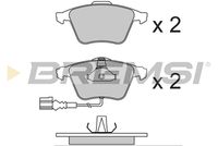 BREMSI BP3741 - Sistema de frenos: BOSCH<br>Lado de montaje: Eje trasero<br>Altura [mm]: 53,4<br>Longitud [mm]: 109,3<br>Espesor [mm]: 17,7<br>Número de WVA: 24563<br>