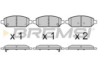 BREMSI BP3767 - Juego de pastillas de freno